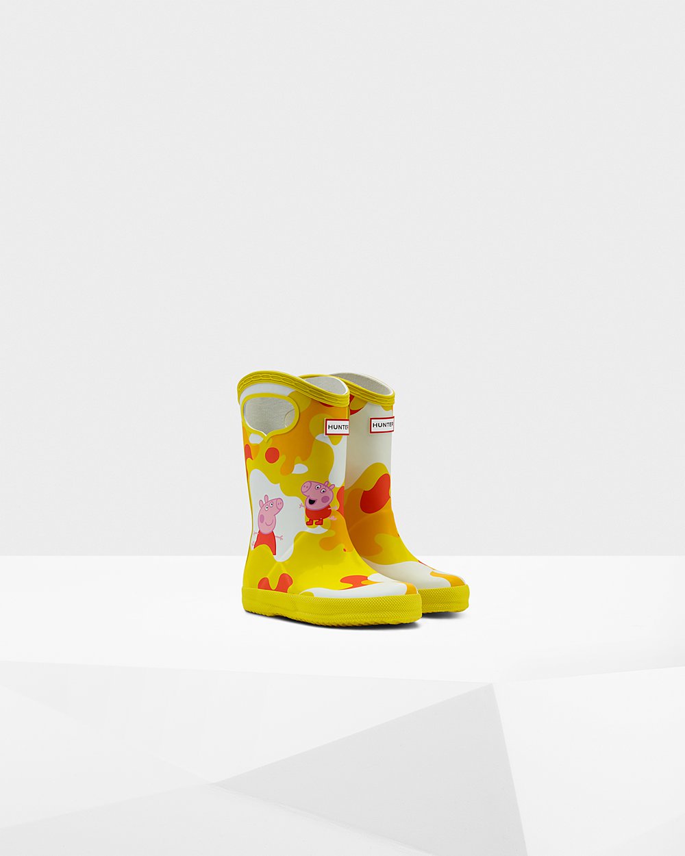 Hunter Niños Original First Peppa Pig Grab Handle - Botas de Lluvia Amarillo - 046-YXCNIK